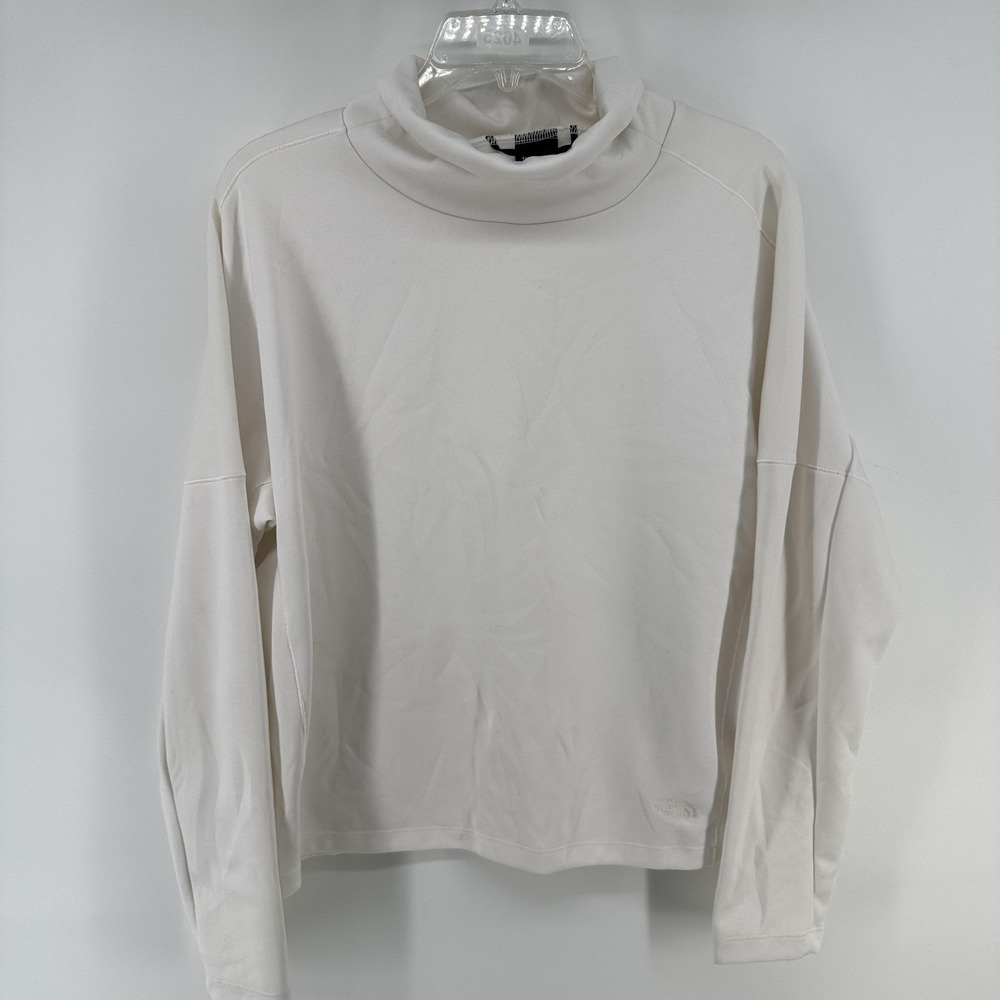 The North Face Sweatshirt Womens Medium White Cowl Neck Zip Pocket NF0A5GBP